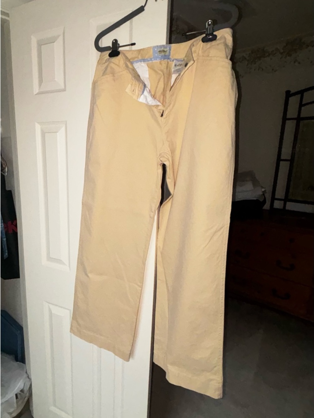 Eddie Bauer Women’s Straight-Leg Pants in Light yellow cream color
